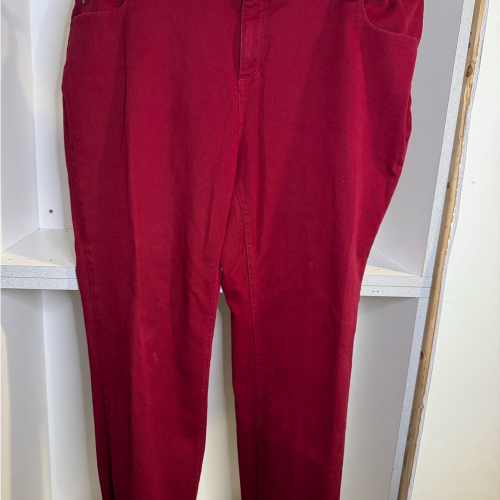 Monroe & Main Vibrant Red Trousers